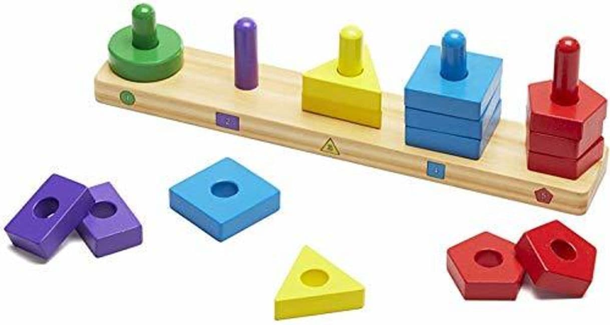 Product Melissa & Doug- Stack & Sort Board Tablero para Apilar y Clasificar,