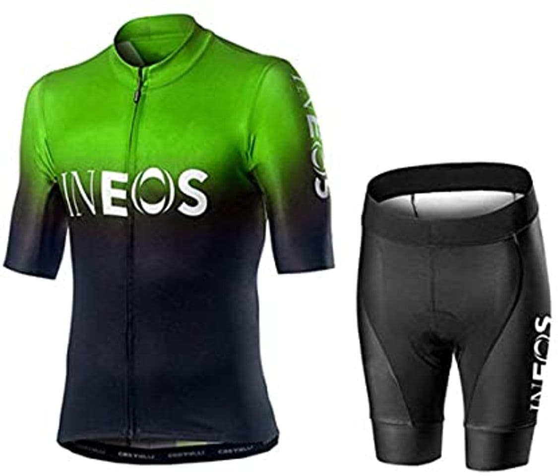 Fashion Hplights Conjunto Ropa Equipacion Traje Ciclismo Hombre para Verano, Maillot Ciclismo Hombre