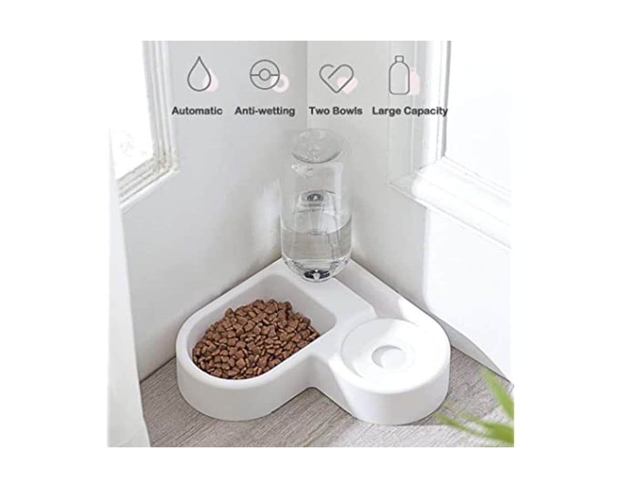 Producto 2 in 1 Comedero y Bebedero Automático para Gatos y Perros，Dispensador de