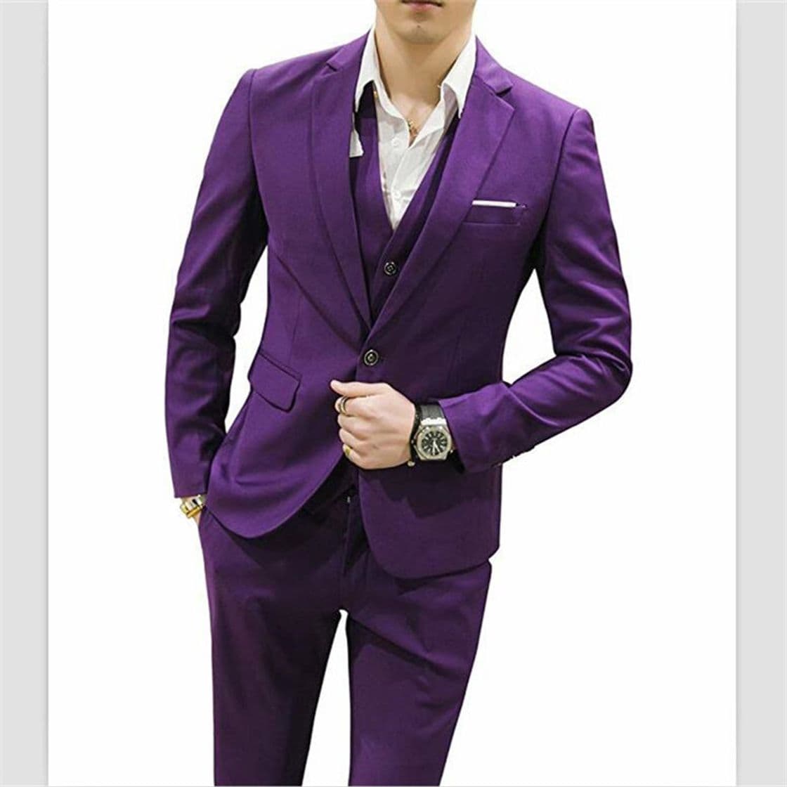 Fashion Lushi - Chaqueta para hombre Morado Morado