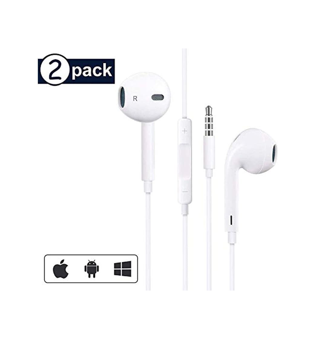 Product 【2Pack】para Auriculares con iPhone para Auriculares de 3.5 mm, Auriculares con micrófono