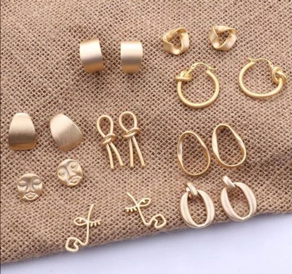 Fashion Pendientes dorados geométricos 🧡