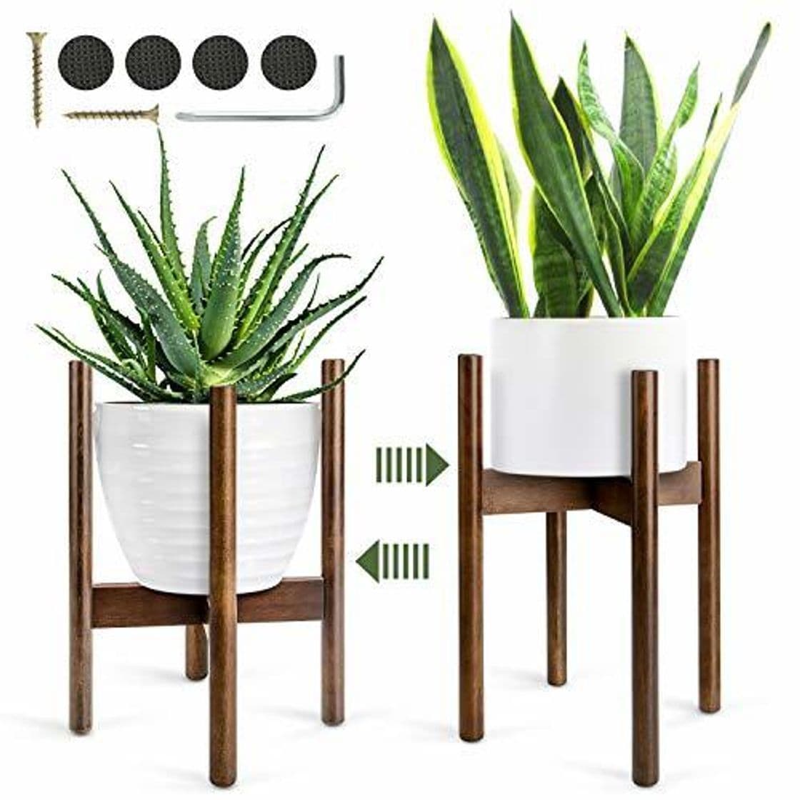 Product Renfox Soporte para Plantas,Mediados de Siglo Soporte para Macetas Estantería de Flores/Plantas