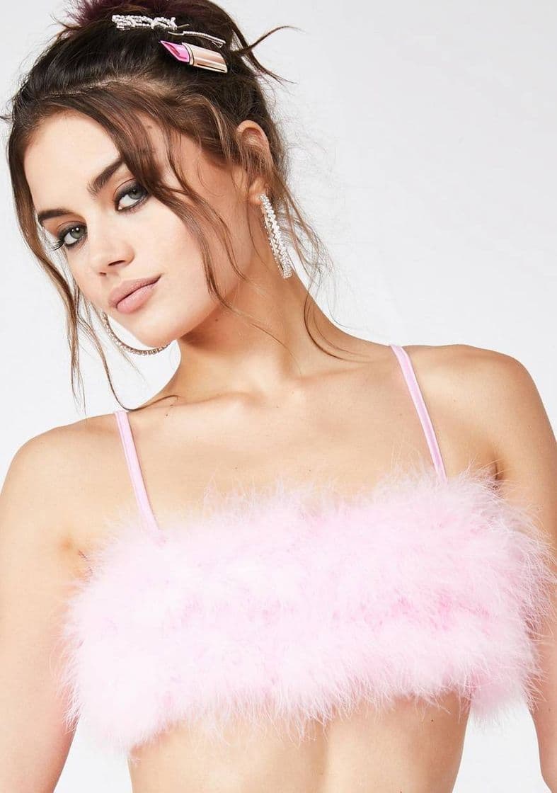 Product Sugar Thrillz Marabou Boob Tube Pink