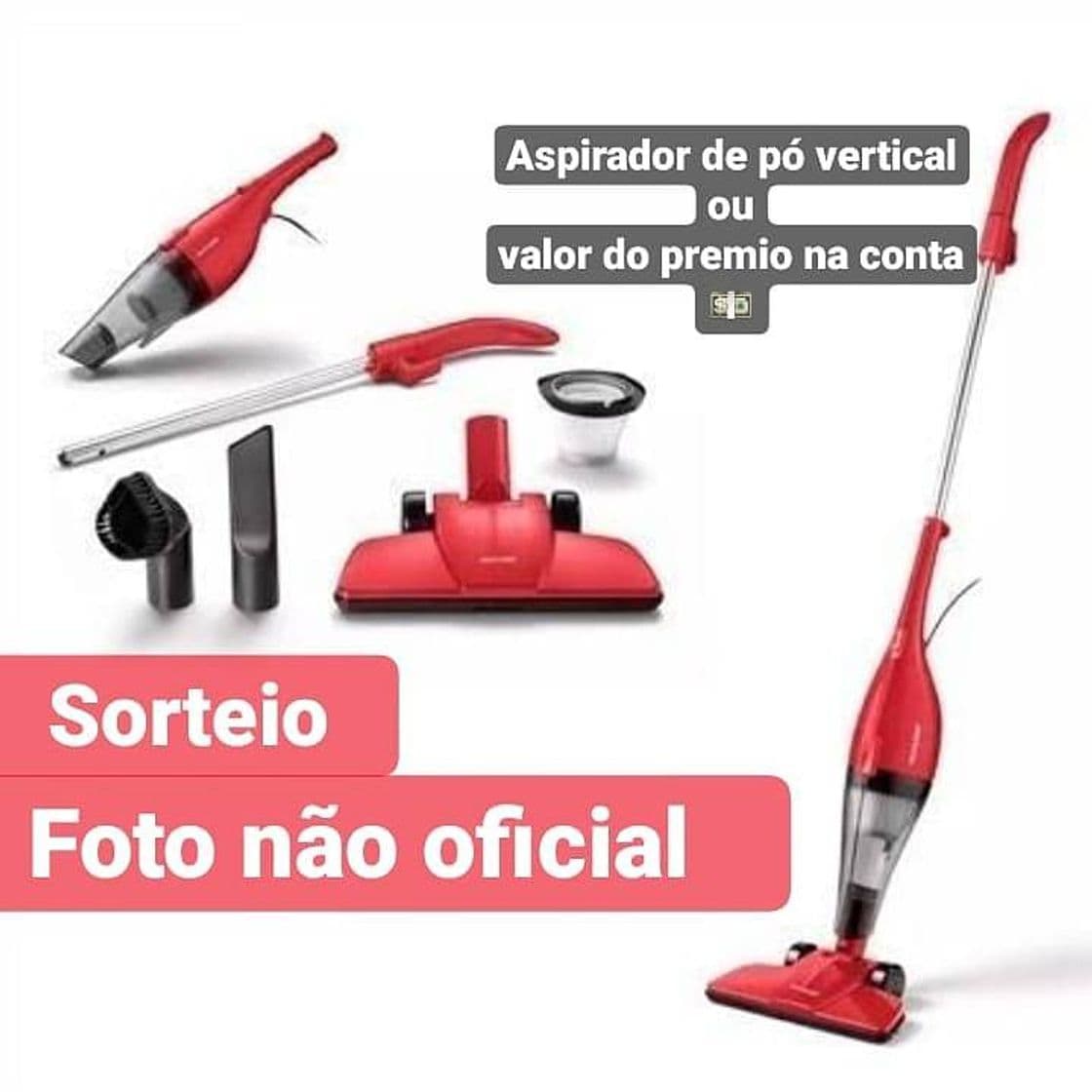 Fashion Sorteio de aspirador ou dinheiro na conta