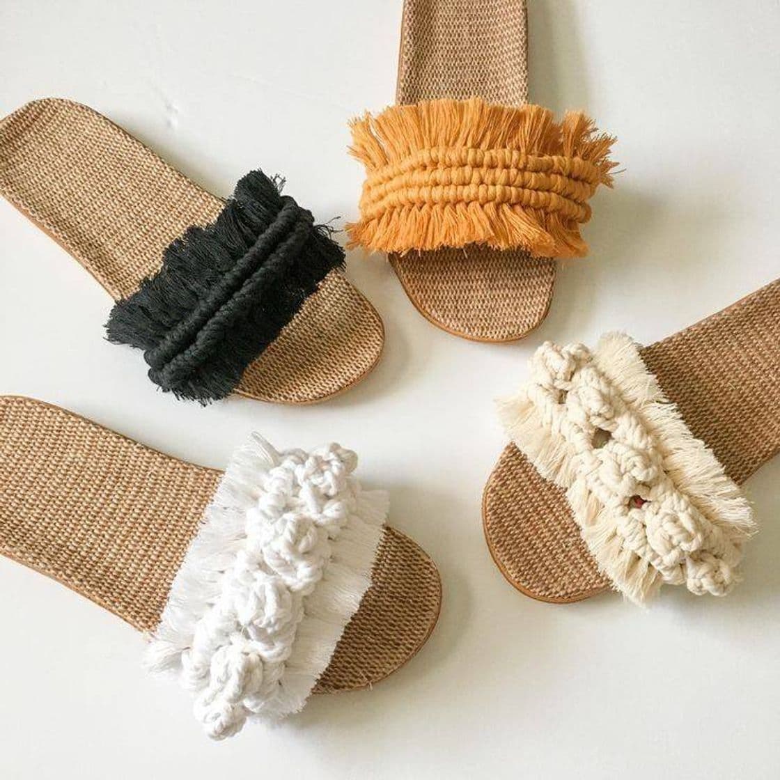 Moda Sandalias trenzadas de macramé