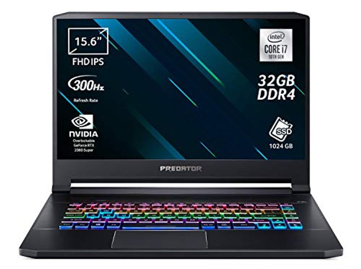 Product Acer Predator Triton 500 - Ordenador portátil de 15.6" FHD