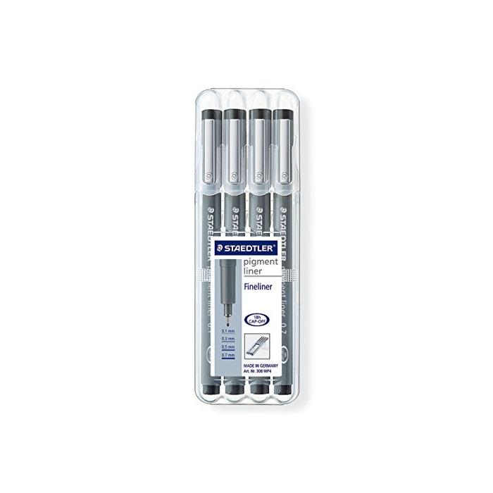 Product Staedtler 308 SB6P - Rotuladores Fineliner Pigment Liner, estuche con 4