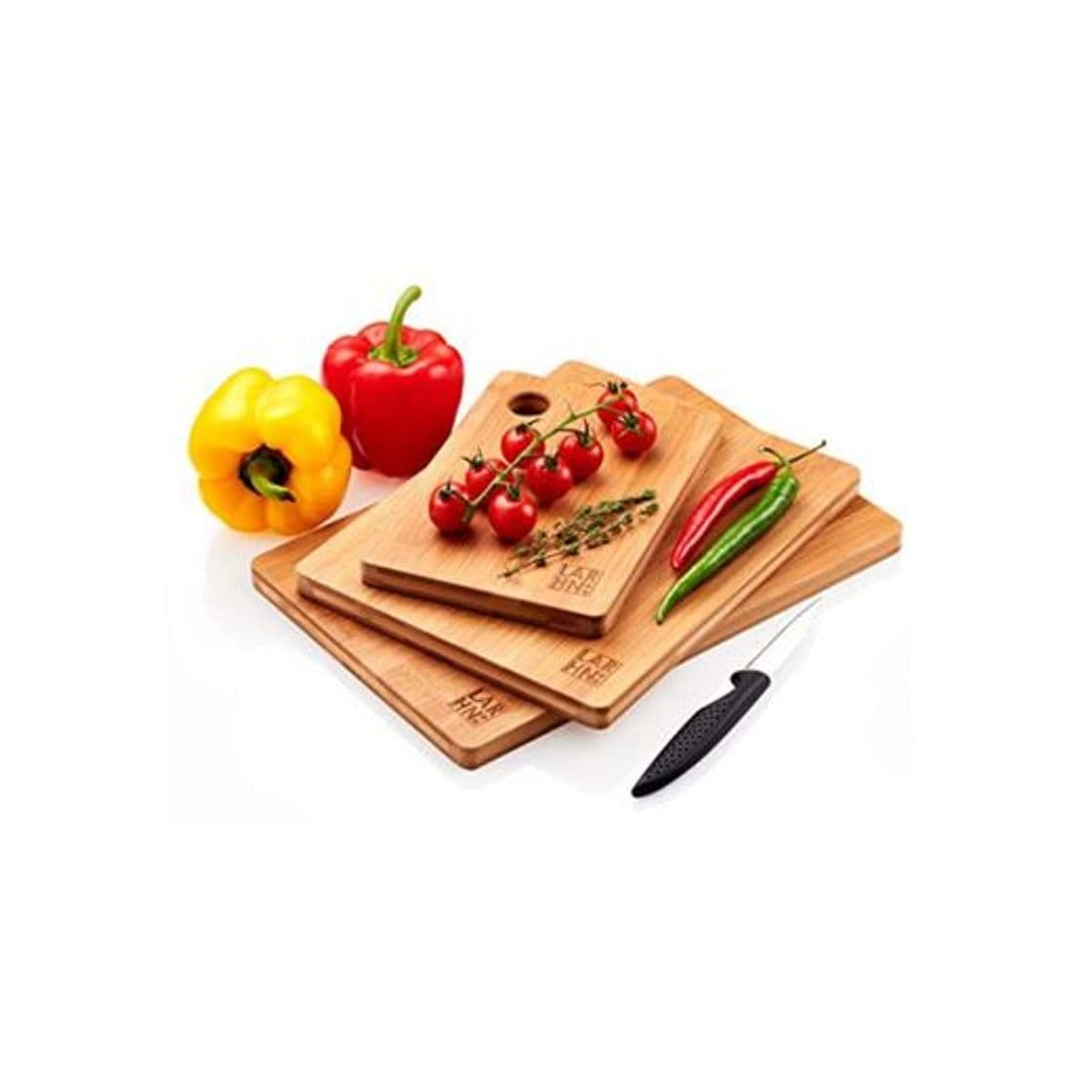 Product Tablas De Cortar Cocina en Madera Premium Extra-Gruesas - Juego de 3