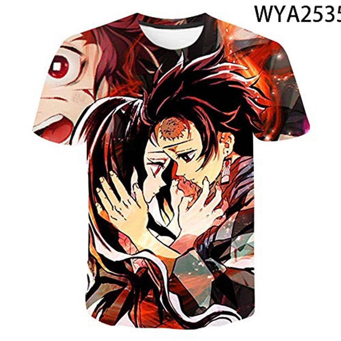 Fashion Light Camisa 3DT Unisex Estampado Anime Manga Corta para Niños Kimets-u No