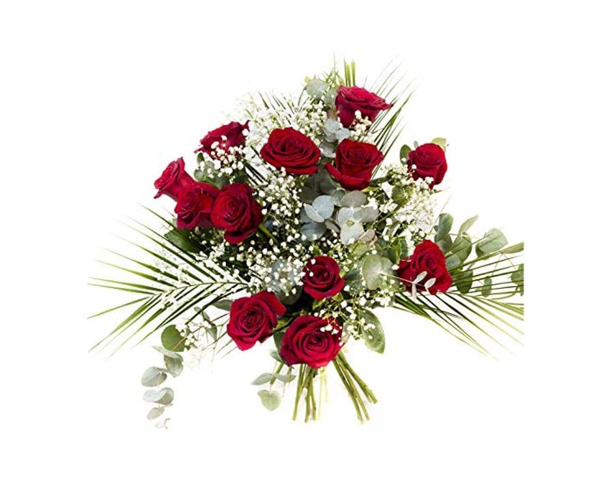 Producto RAMO DE 12 ROSAS rojas NATURALES