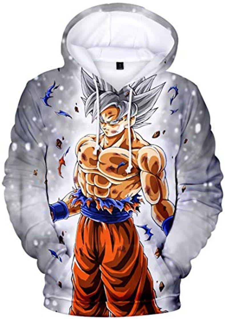 Fashion FLYCHEN Felpa con Cappucio 3D Stampato Dragon Ball per Uomo Goku Disegni