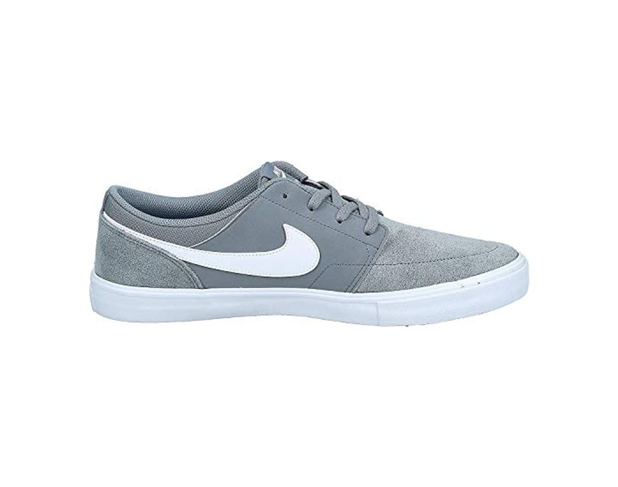 Fashion Nike SB Portmore II Solar Mens Trainers Grey White - 8