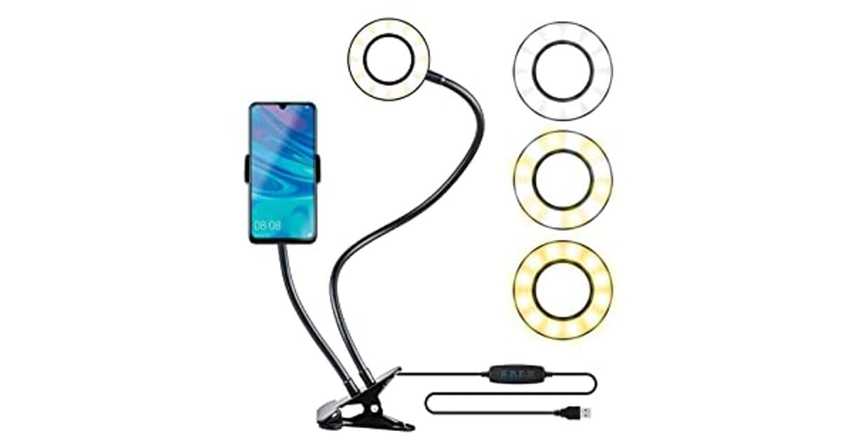 Fashion Redlemon Soporte para Celular Tipo Selfie con Aro de Luz LED ...