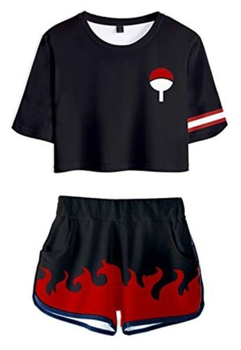 Product JOAYIN Mujer Naruto Camiseta y Pantalones Cortos de Impresión 3D Conjuntos Deportivos