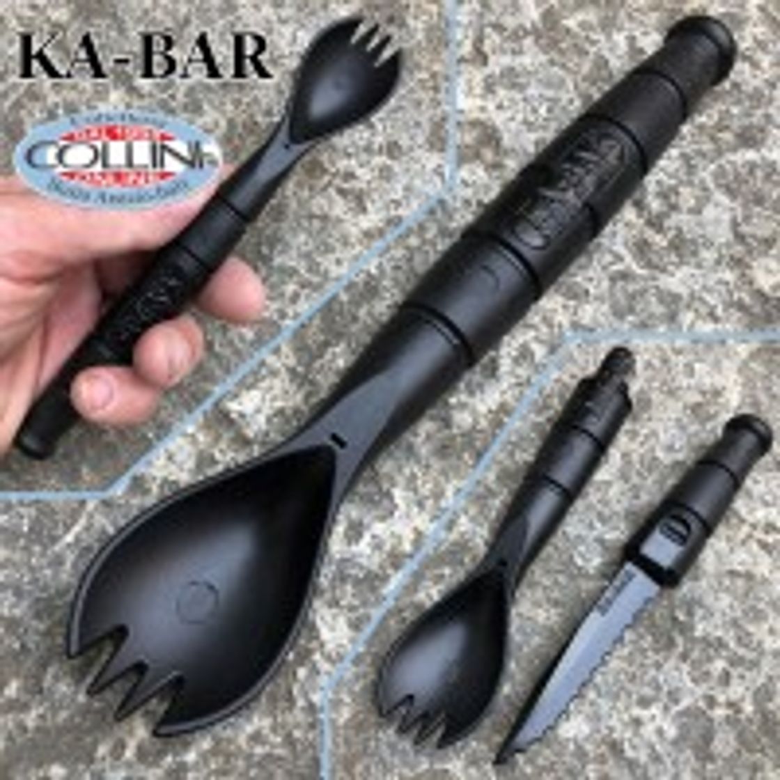 Fashion Ka-Bar 9909 - Tenedor de Cuchara y Cuchillo táctico
