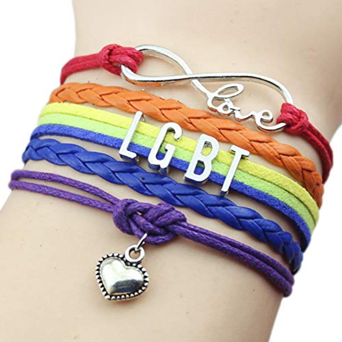 Fashion JJZHY LGBT Gay Lesbian Multilayer Weave Color Pulsera Rainbow Amistad