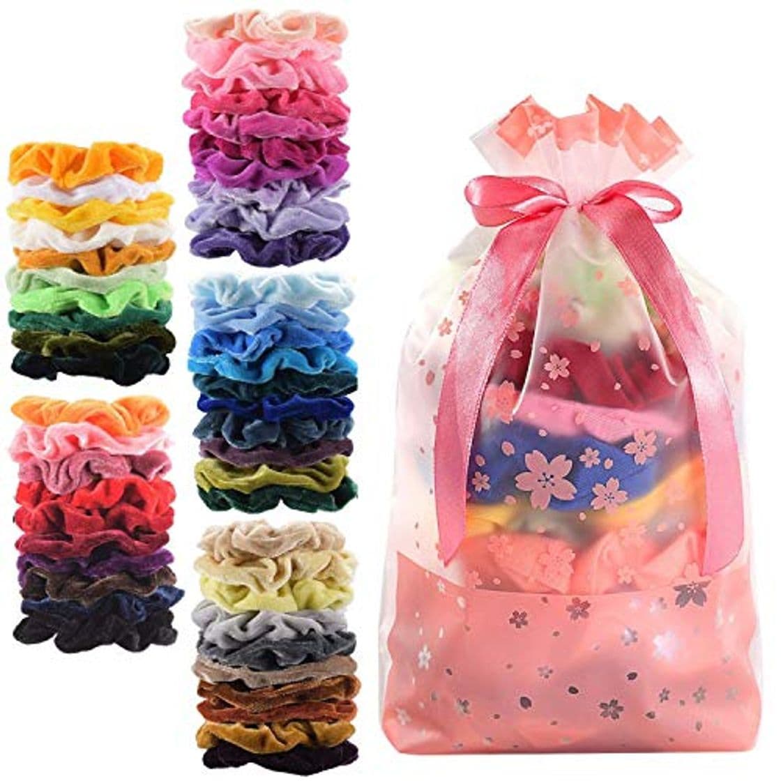 Producto 50 Colores Velvet Elástico Hair Scrunchies