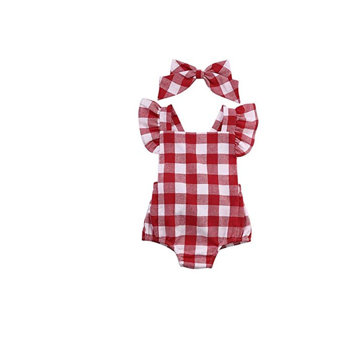 Producto Ropa Bebe Niña Verano Fossen Recién Nacido Bebé Mono de Cuadros con