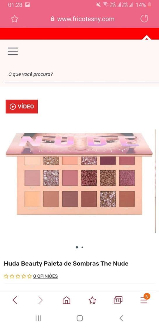 Fashion Paleta Huda Beauty The Nude