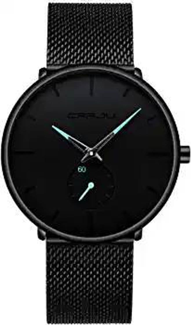 Moda Reloj de pulsera para hombre, ultradelgado, minimalista, resistente