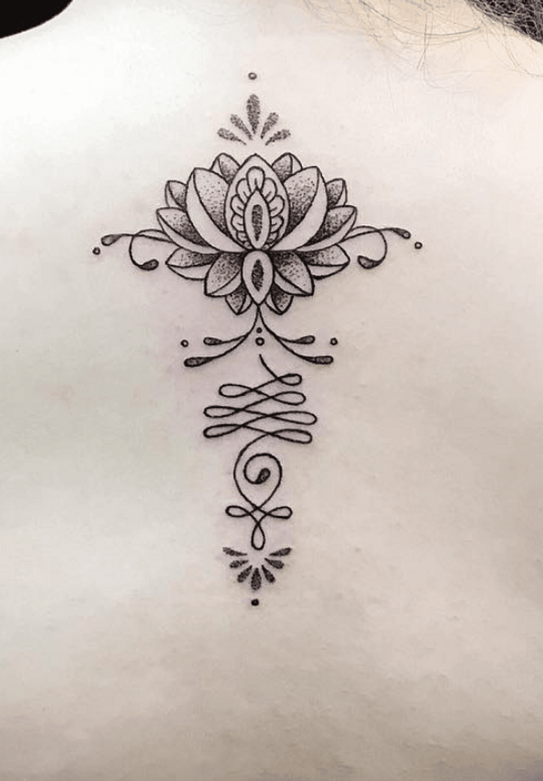 Moda tatto para mujeres loto delicados finos elegantes