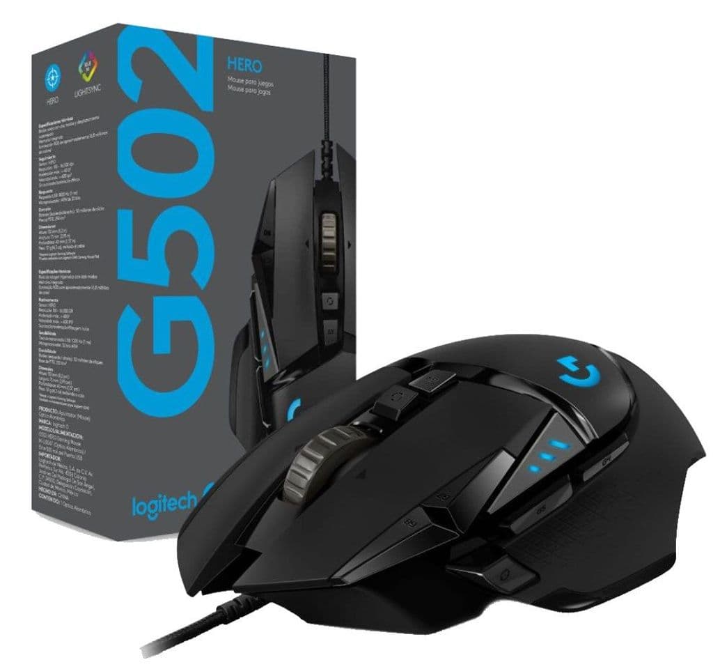 Electrónica Logitech G502 Hero Ratón para Gaming con Sensor Hero