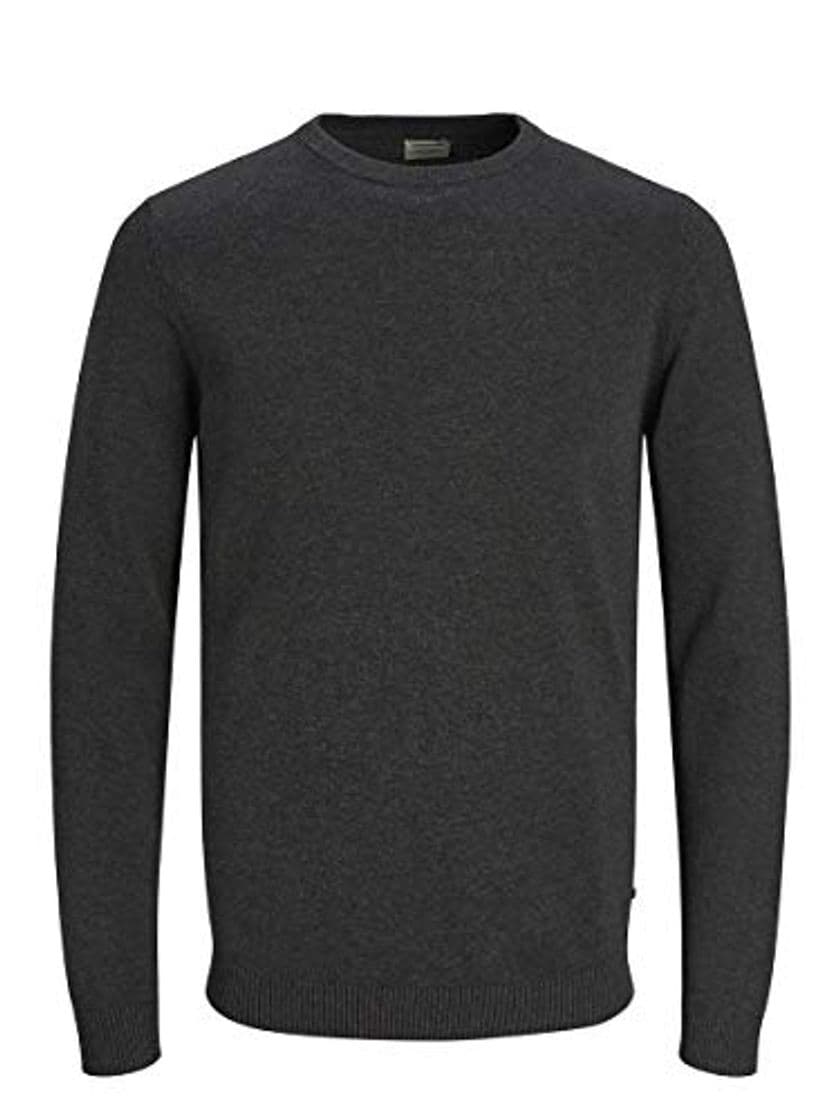 Moda Jack & Jones Jjebasic Knit Crew Neck Noos suéter, Gris