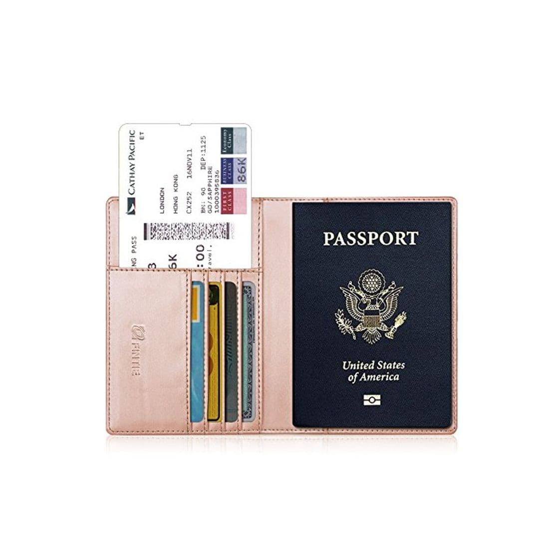 Product Fintie Funda de Pasaporte - Carcasa para Pasaporte de Cuero Sintético con