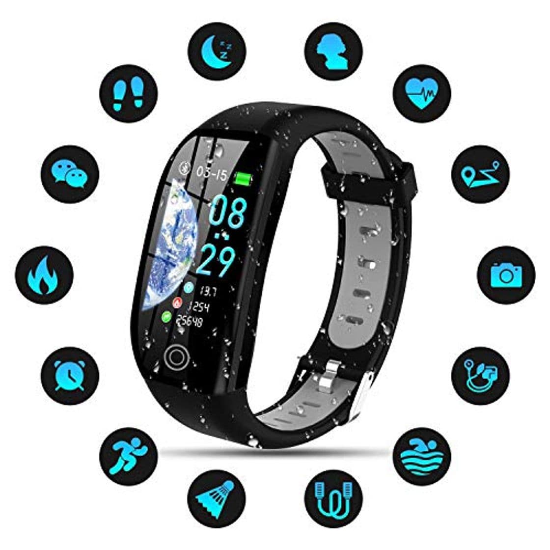 Product Tipmant Reloj Inteligente Mujer Hombre Smartwatch Pulsera de Actividad Inteligente Impermeable IP68