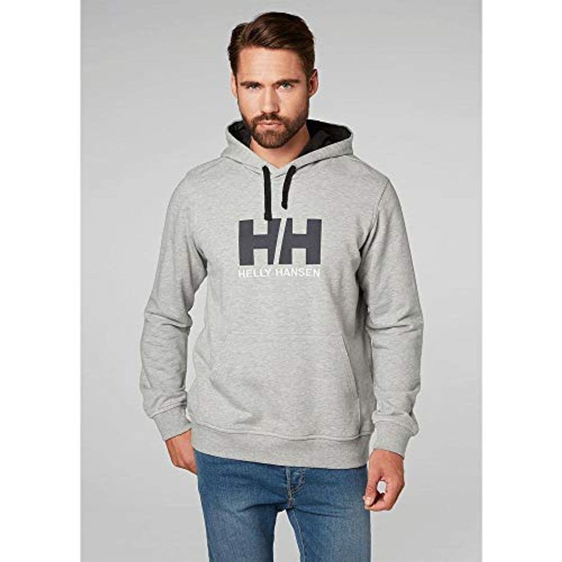 Place Helly Hansen Logo Hoodie Sudadera con Capucha, Hombre, Azul