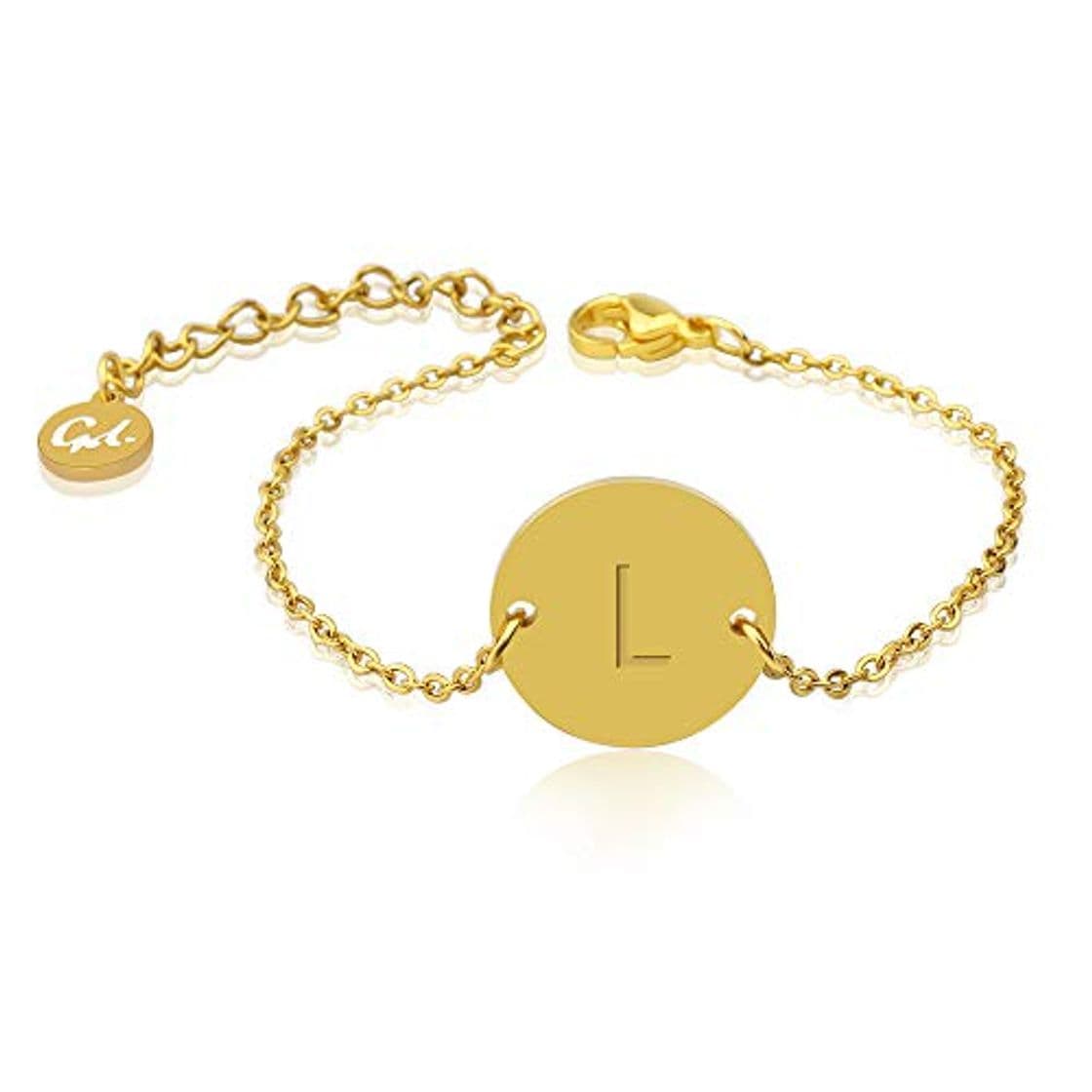 Lugar GD GOOD.designs EST. 2015 Pulsera de señora con Letras en Oro, Redondo