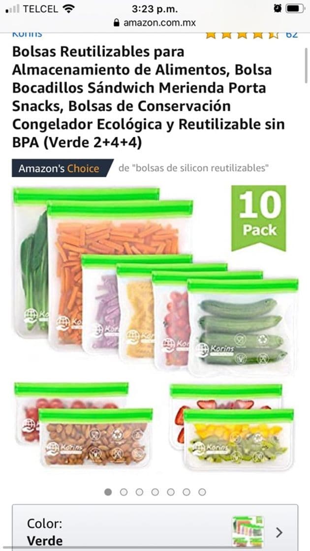 Product Bolsas tipo Ziploc Reutilizables✨