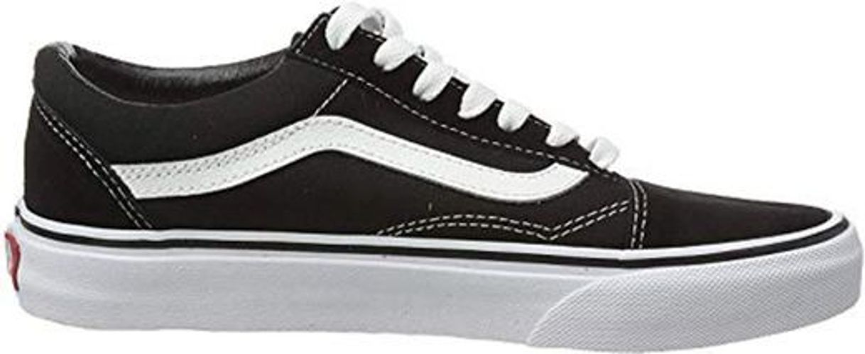 Fashion Vans Old Skool Zapatillas Unisex, Negro (Black/White)