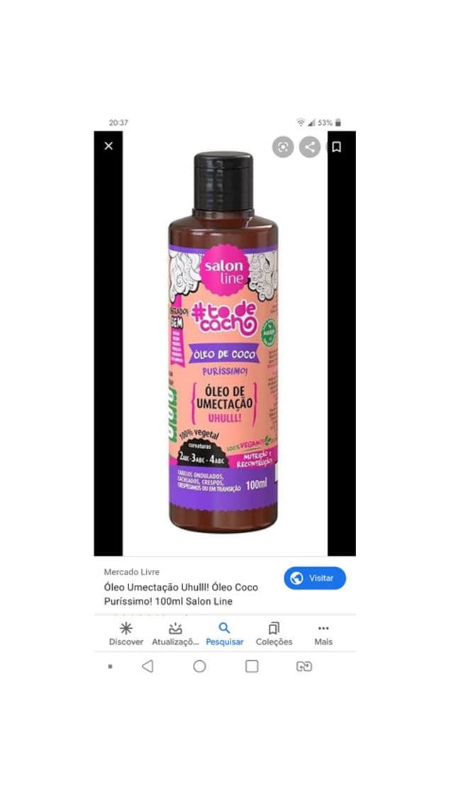 Product Óleo de coco salon line