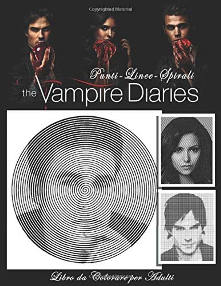 Libro The Vampire Diaries Punti Linee Spirali: Libro da Colorare per Adulti