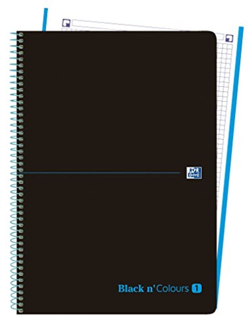 Producto Oxford Black N'Colours - Europeanbook1 espiral, tapa plástico A4