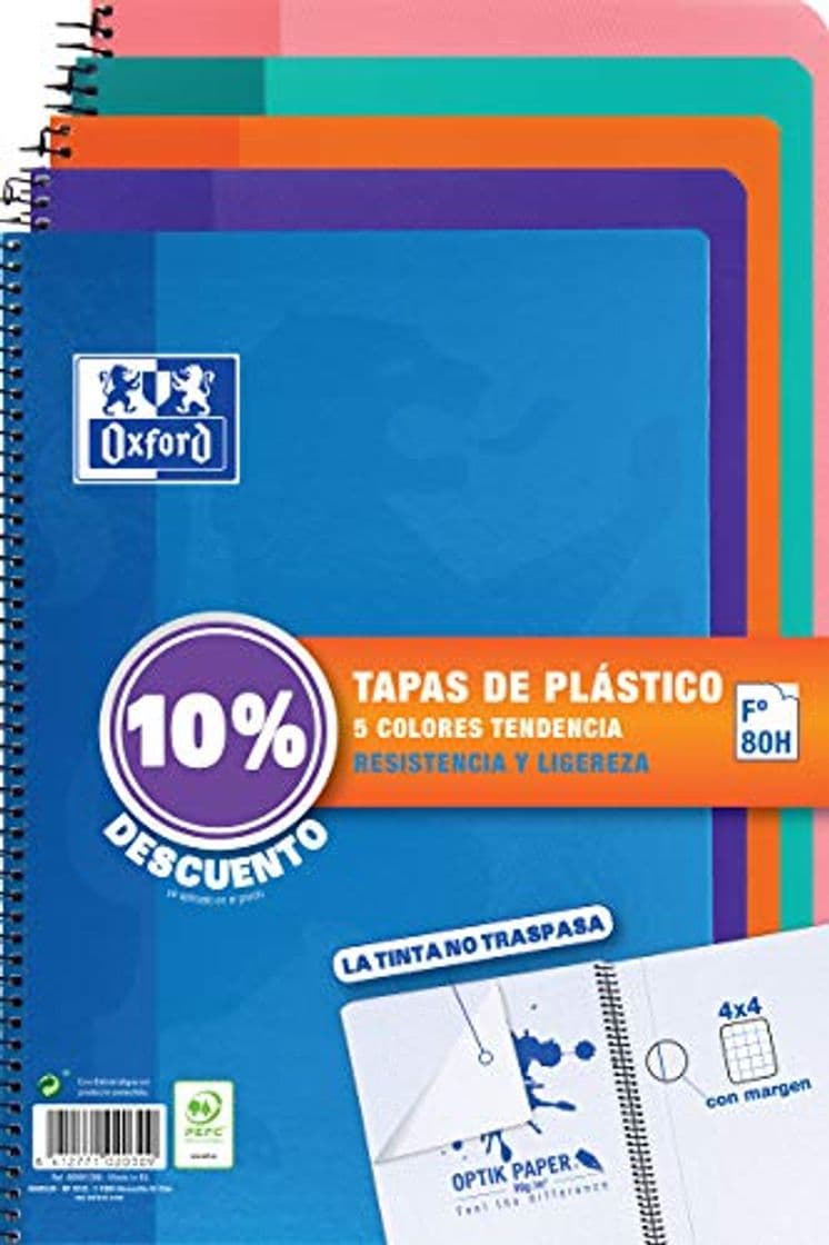 Producto Oxford - Pack de 5 cuadernos