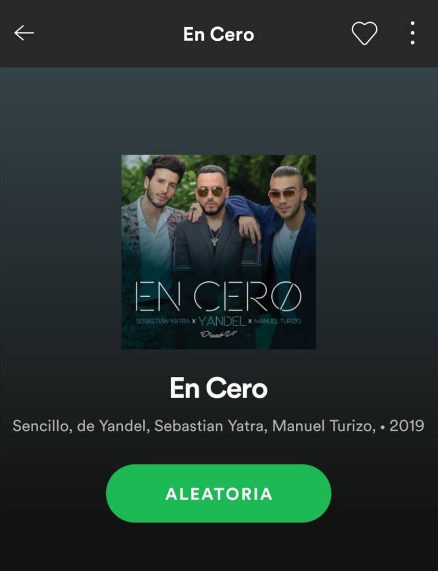 Canción En cero- Yandel, Sebastian Yatra y Manuel Turizo 