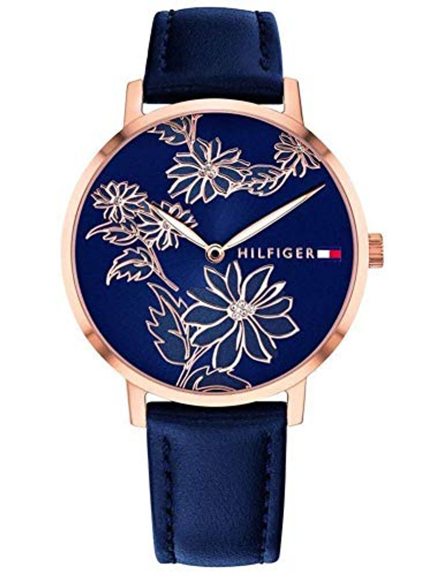 Moda Tommy Hilfiger Reloj Analógico para Mujer de Cuarzo con Correa en Cuero 1781918