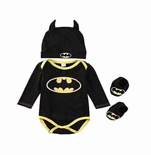 Fashion 3 Unids Ropa Bebe Verano BEBšŠS RecišŠN Nacidos Bebe Ni?Os Batman Mamelucos