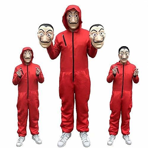 Fashion Cosplay de niños adultos Traje de La Casa De Papel Dali Dali