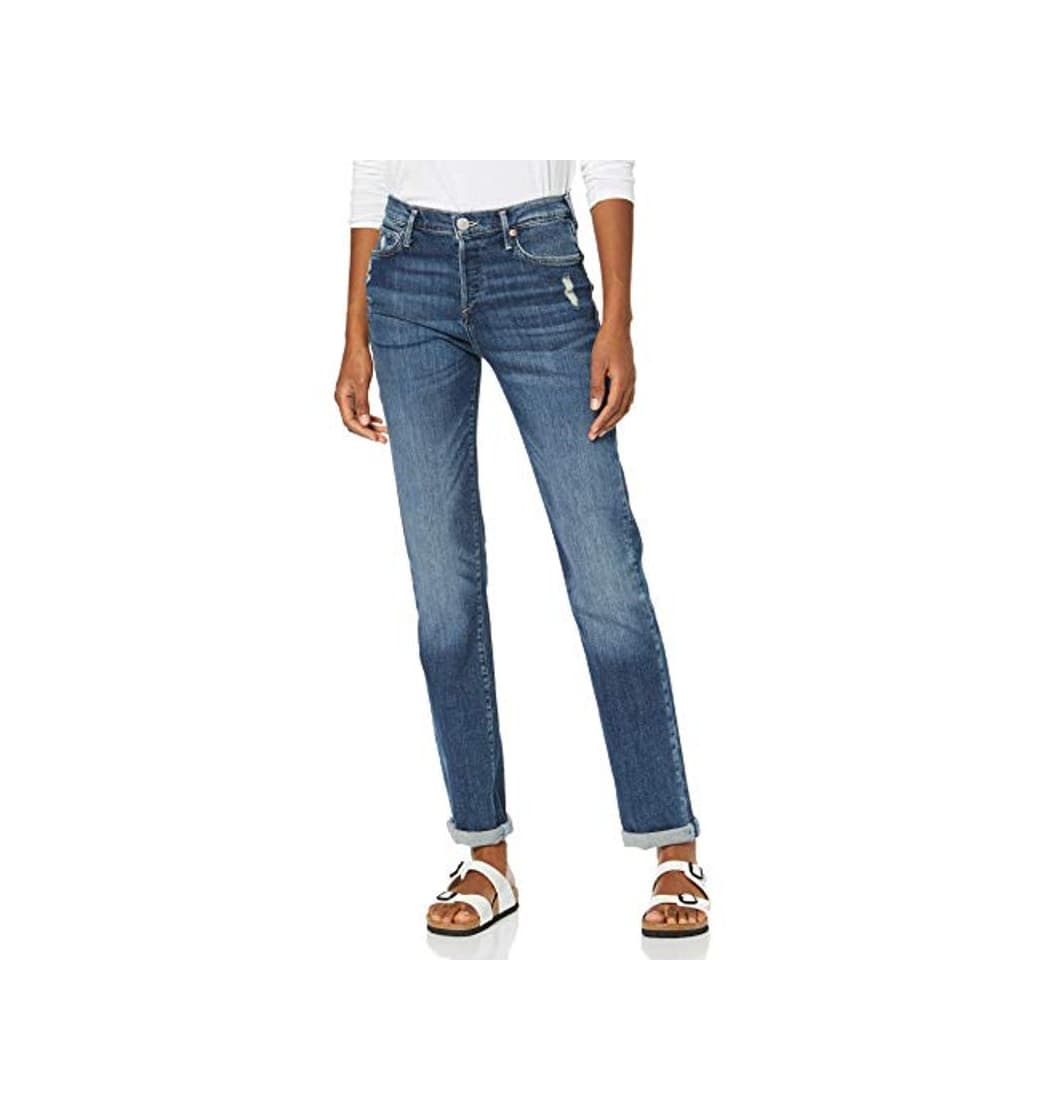 Product True Religion Highrise Straight Turnup Vaqueros, Azul