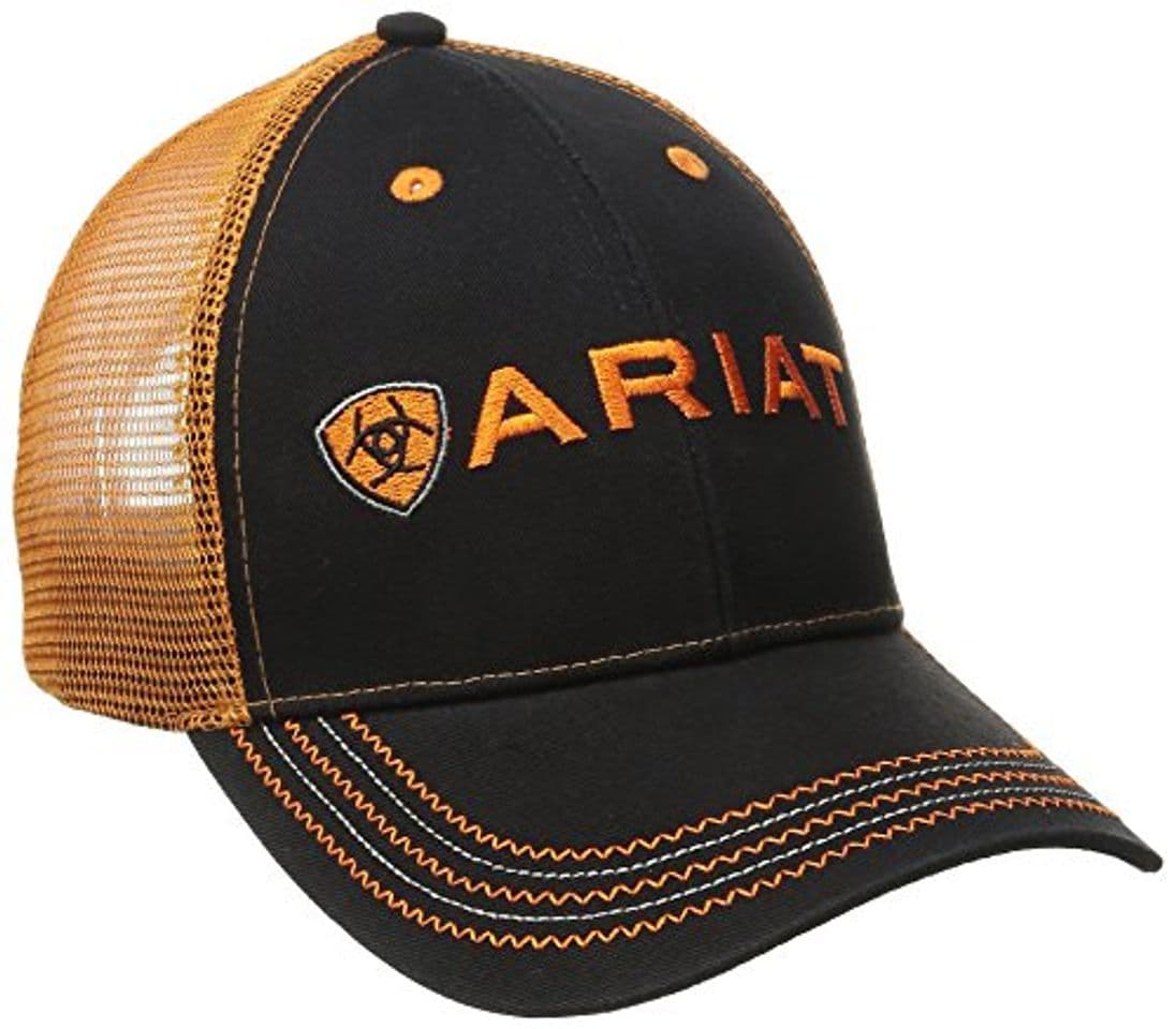 Moda Ariat Men's Black Orange Mesh Hat