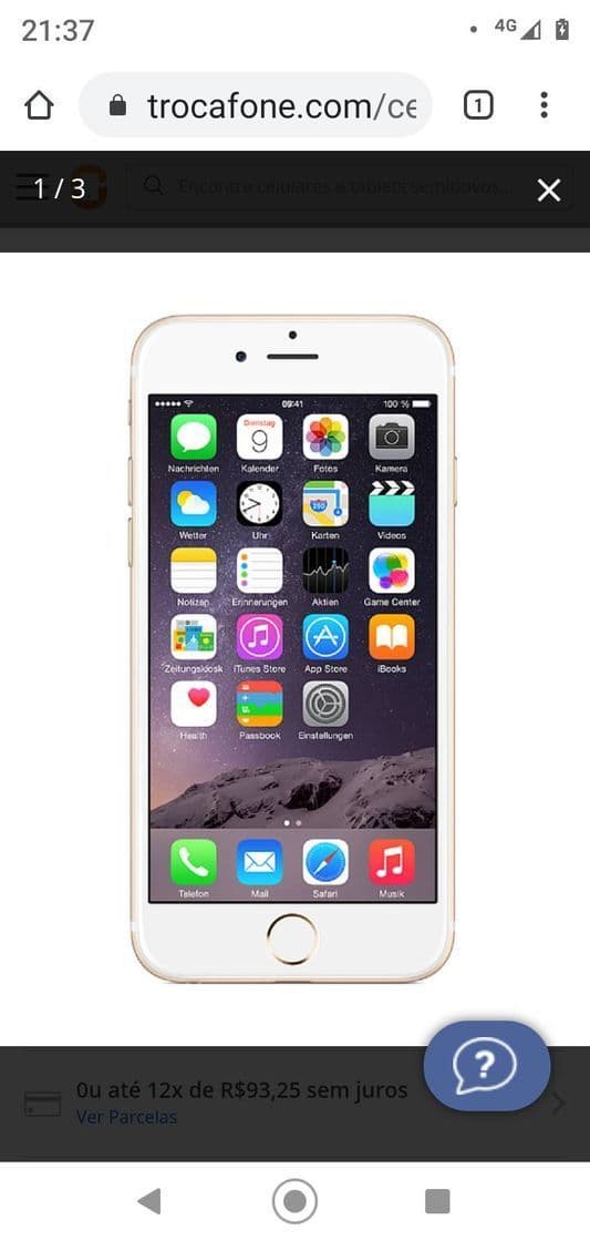 Product iPhone 6 16GB Dourado

