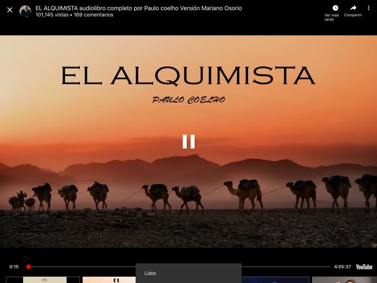 Book El alquimista AUDIOLIBRO |YouTube