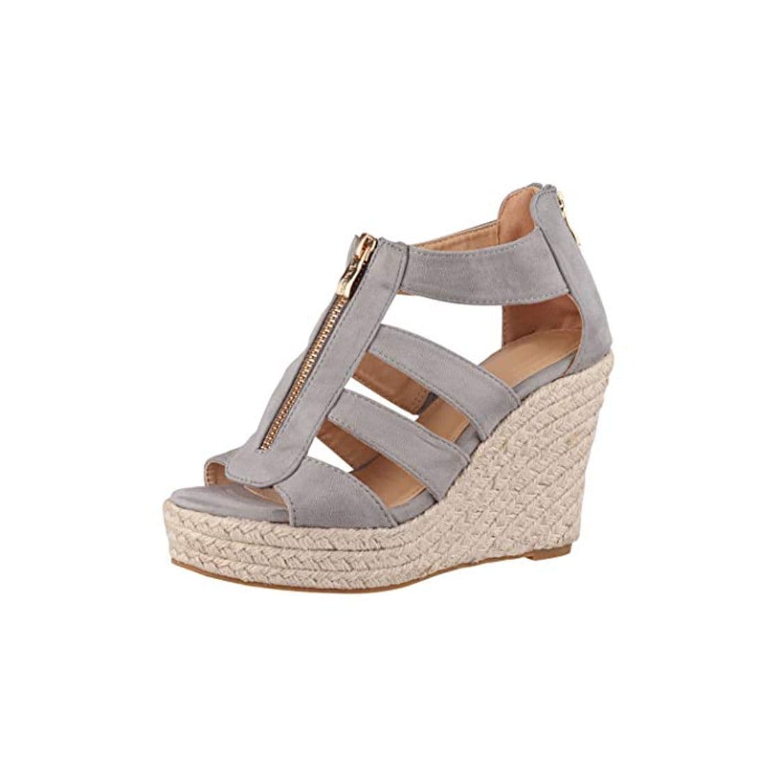 Producto Jumex Elara Sandalias de Mujer Cuña Plataforma Chunkyrayan Gris TH82221