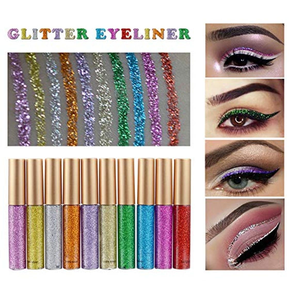 Product Ownest 10 Colors Liquid Glitter Eyeliner