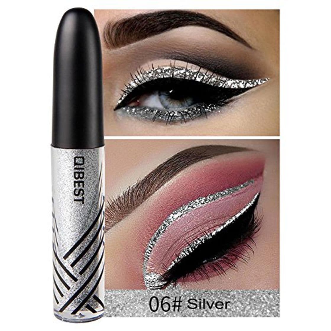 Producto Lucky Family Eyeliner lápiz Purpurina Eyeliner Lentejuelas flashings Agua Densidad Plata Oro