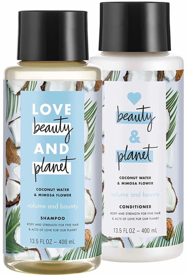 Moda Shampoo y acondicionador Love Beauty and Planet.